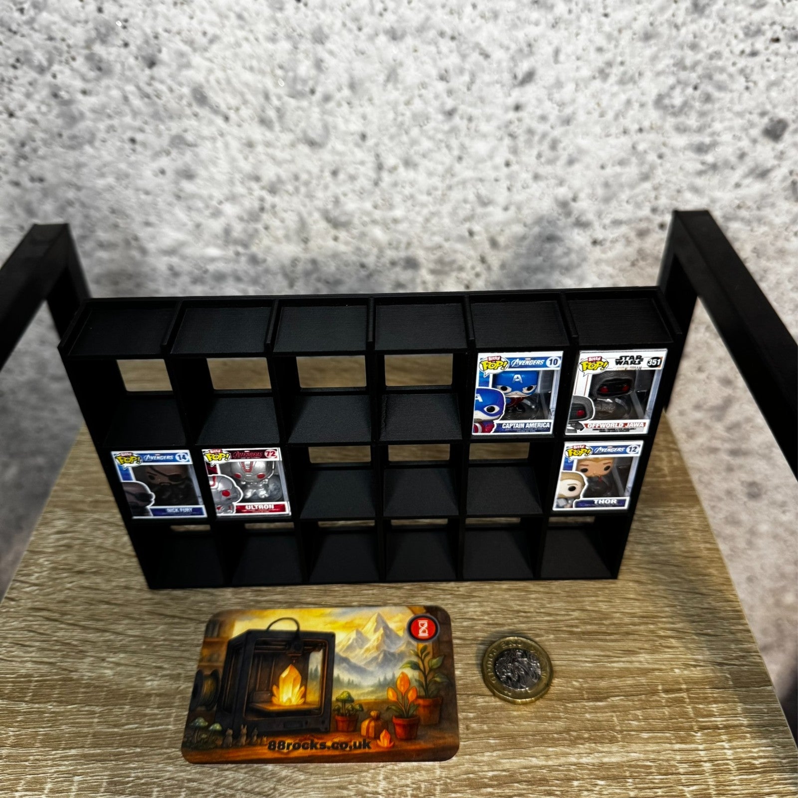 Display Shelf for Bitty Pop 24 slots black unit