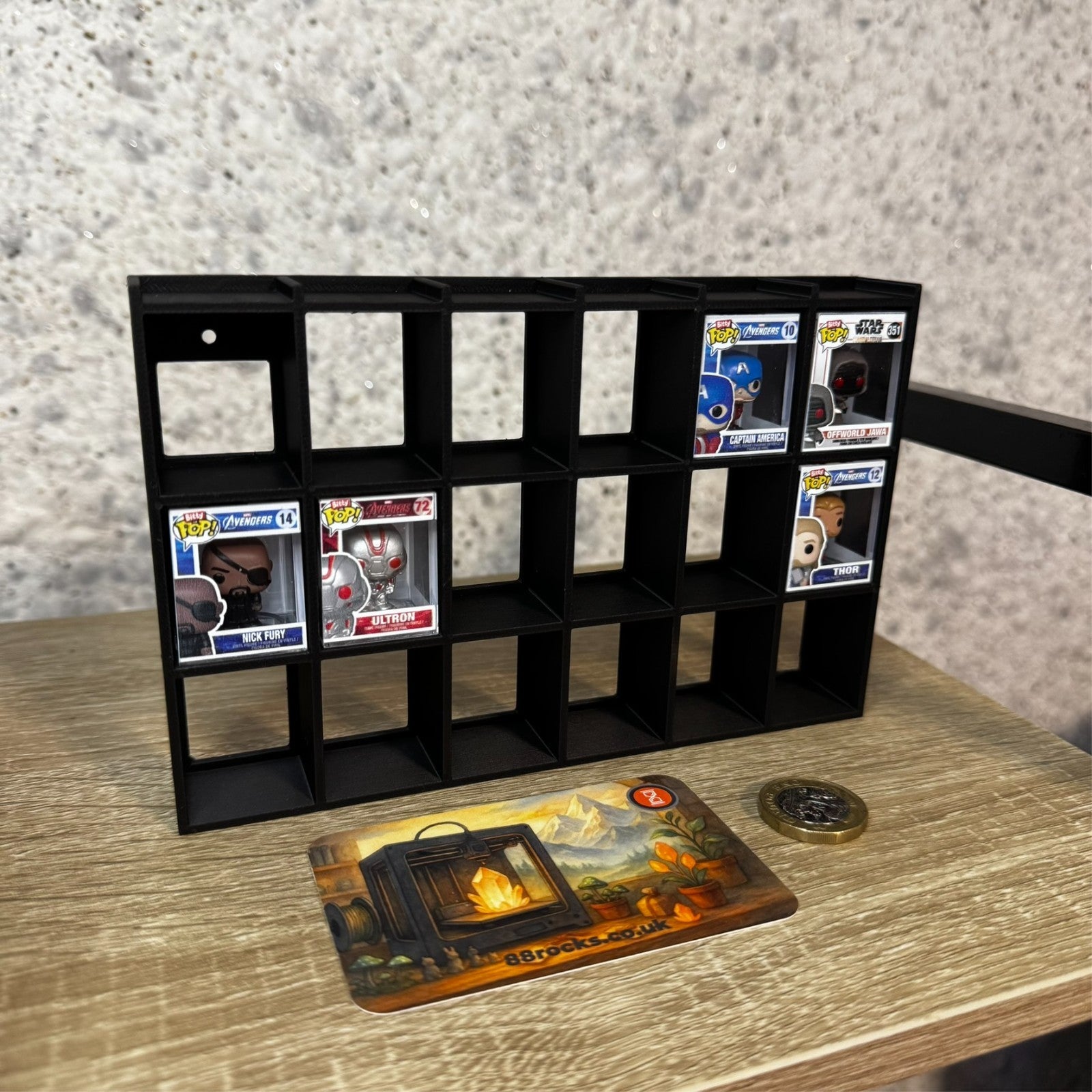 Display Shelf for Bitty Pop 24 slots black unit