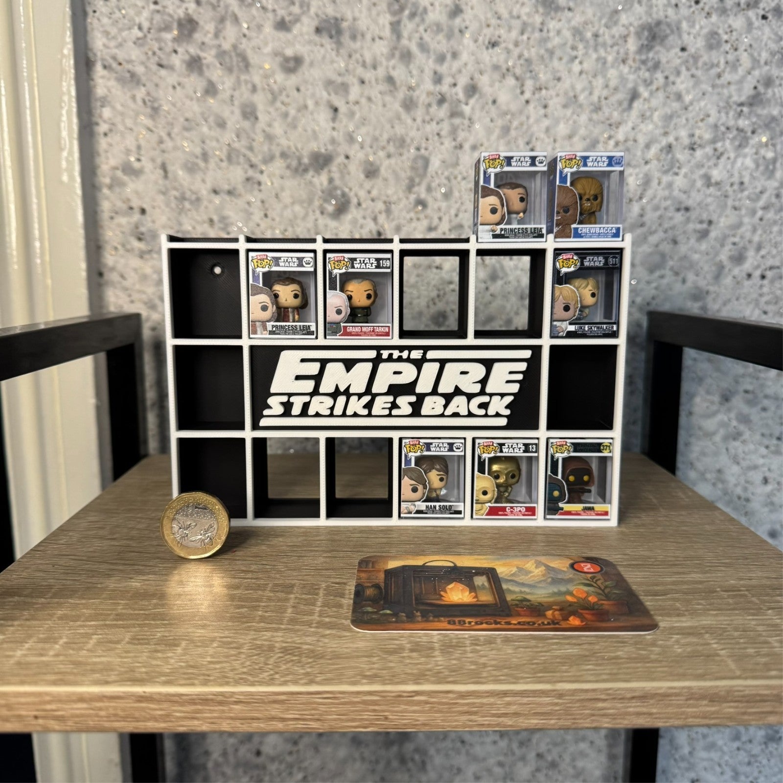 Display Shelf for 20 Bitty Pop Empire Strikes Back themed organizer