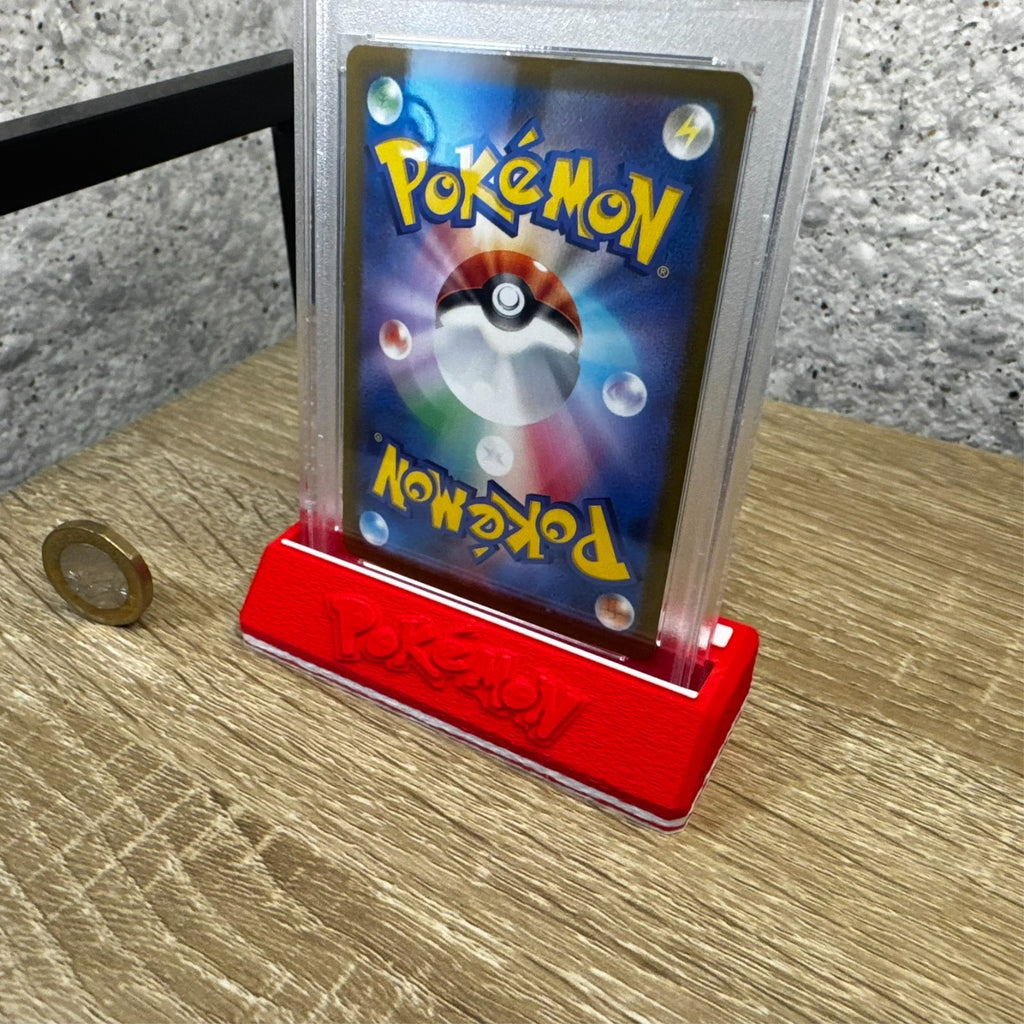 Card Display Stand for Pokemon Card in PSA Slab – Collector Display Stand(Red)