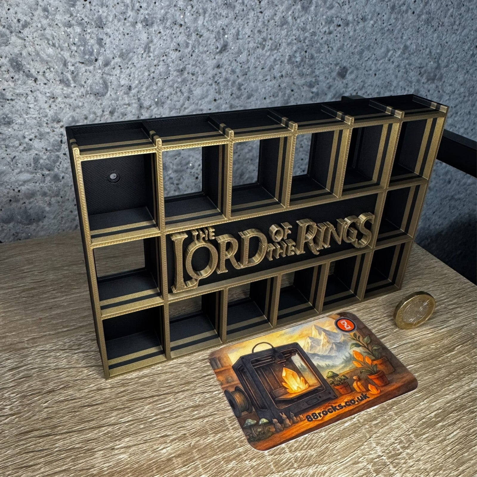 Display Shelf  Stand for Bitty Pop The Lord of the Rings themed ,20 slots unit