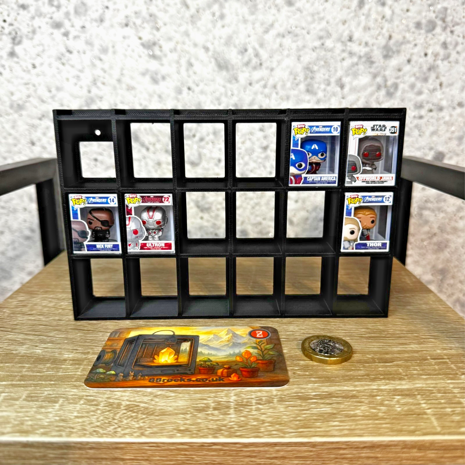 Display Shelf for Bitty Pop 24 slots black unit