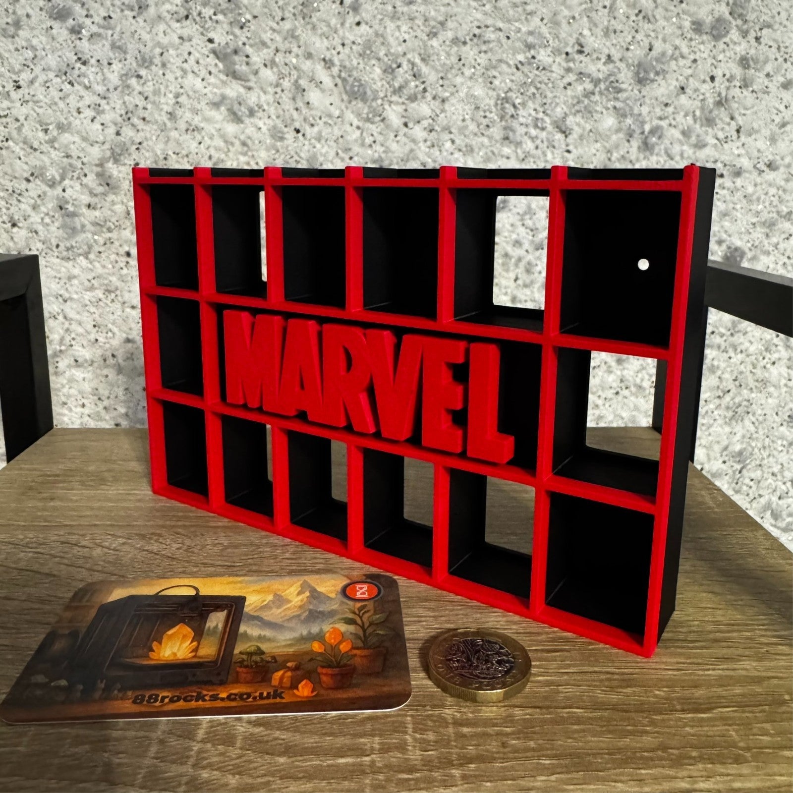 Display Shelf Bitty Pop Marvel themed 20 slots organizer