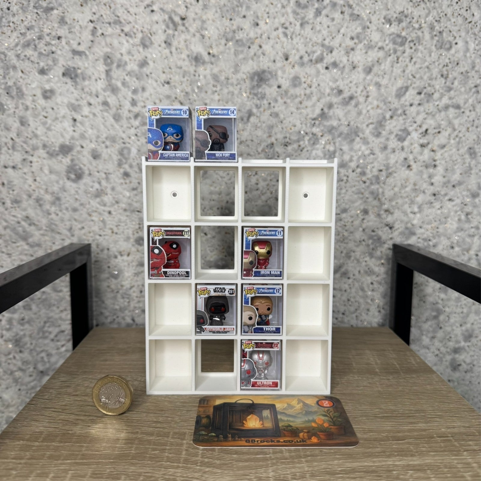 Display Shelf for Bitty Pop 20 slots organizer white