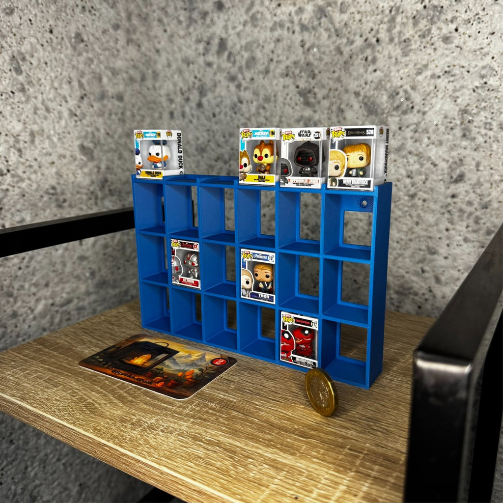 Display Shelf  for Bitty Pop 24 slots blue unit