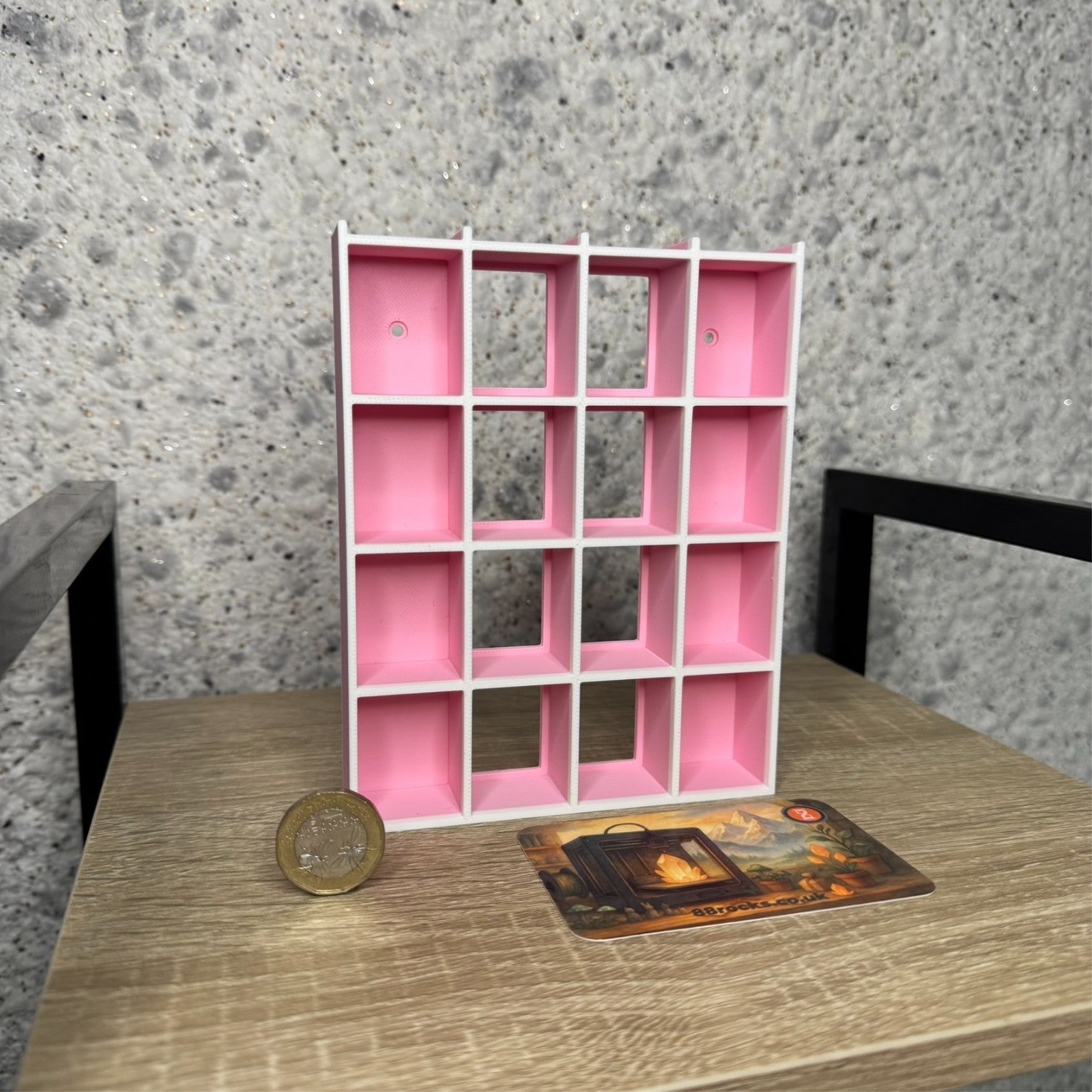 Display Shelf for Bitty Pop 20 slots organizer pink white