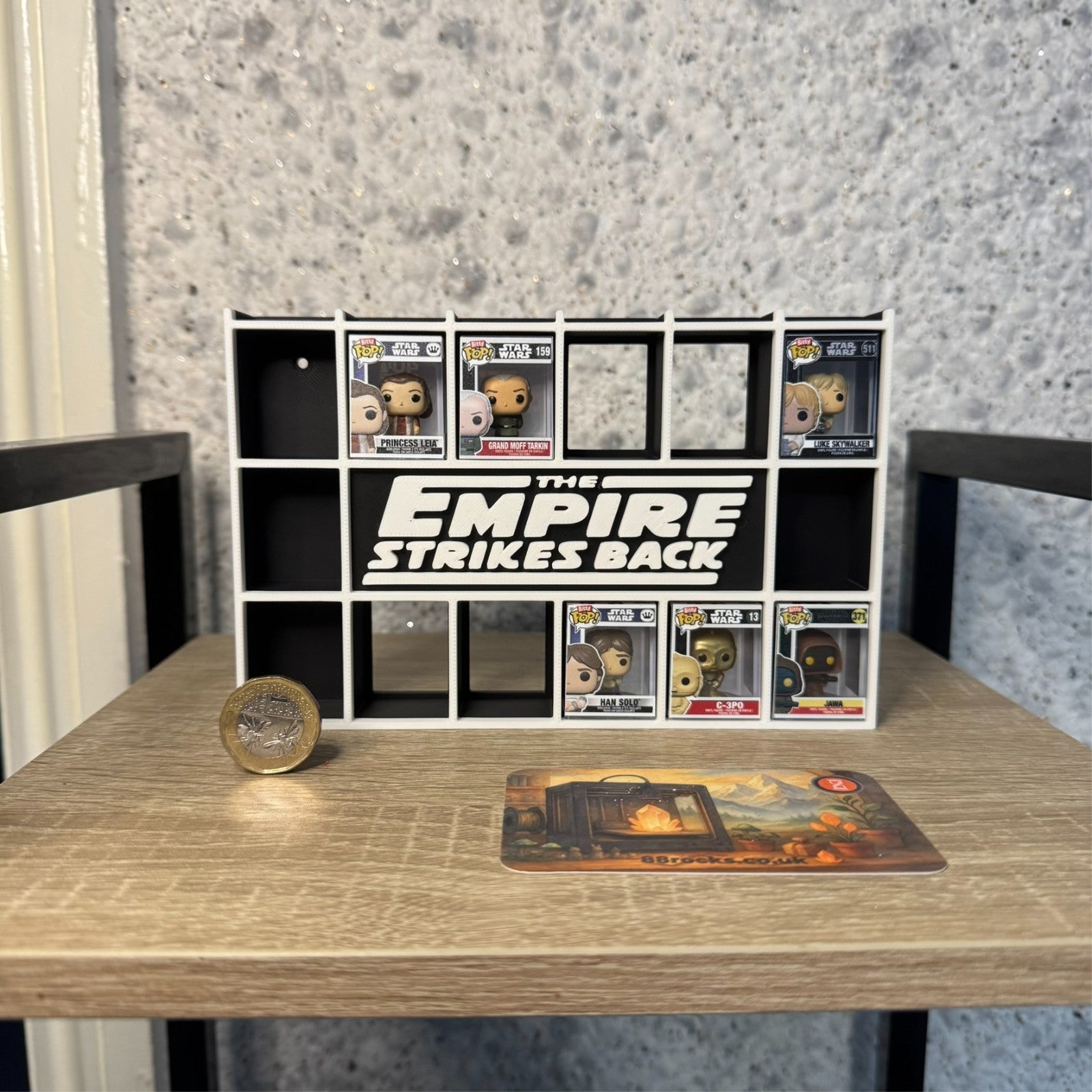Display Shelf for 20 Bitty Pop Empire Strikes Back themed organizer