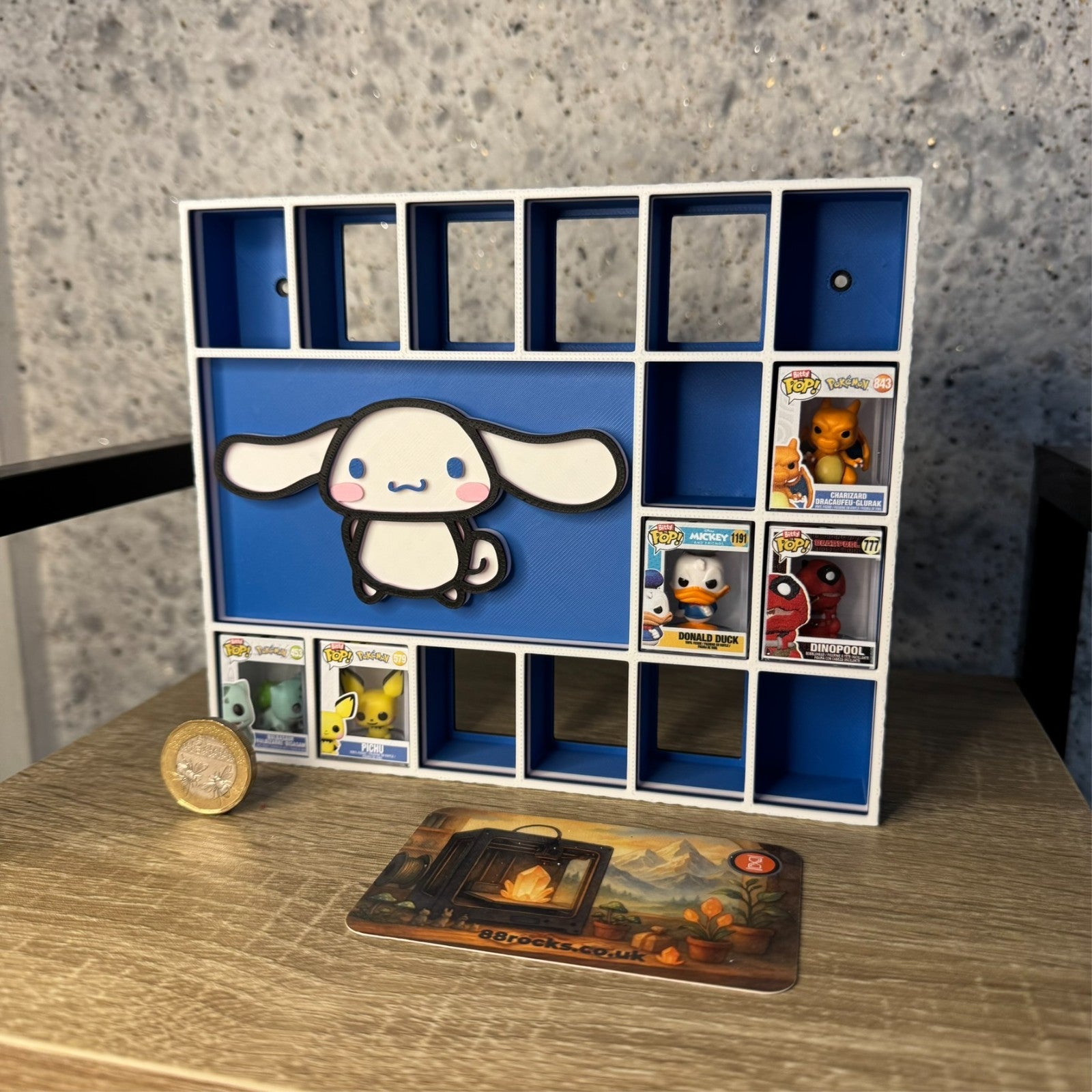 Display Shelf for 16 Bitty Pop Cinnamoroll themed organizer