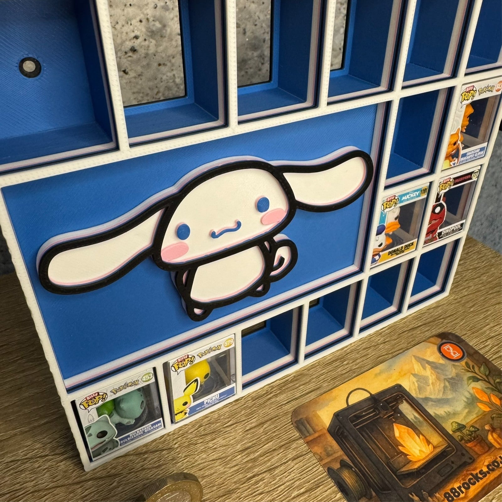 Display Shelf for 16 Bitty Pop Cinnamoroll themed organizer