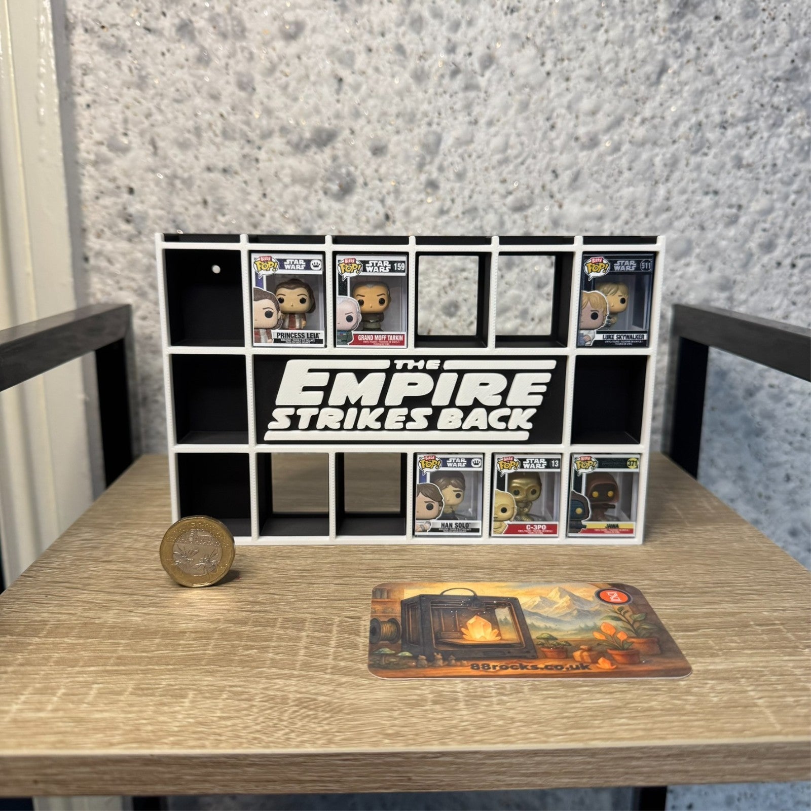 Display Shelf for 20 Bitty Pop Empire Strikes Back themed organizer