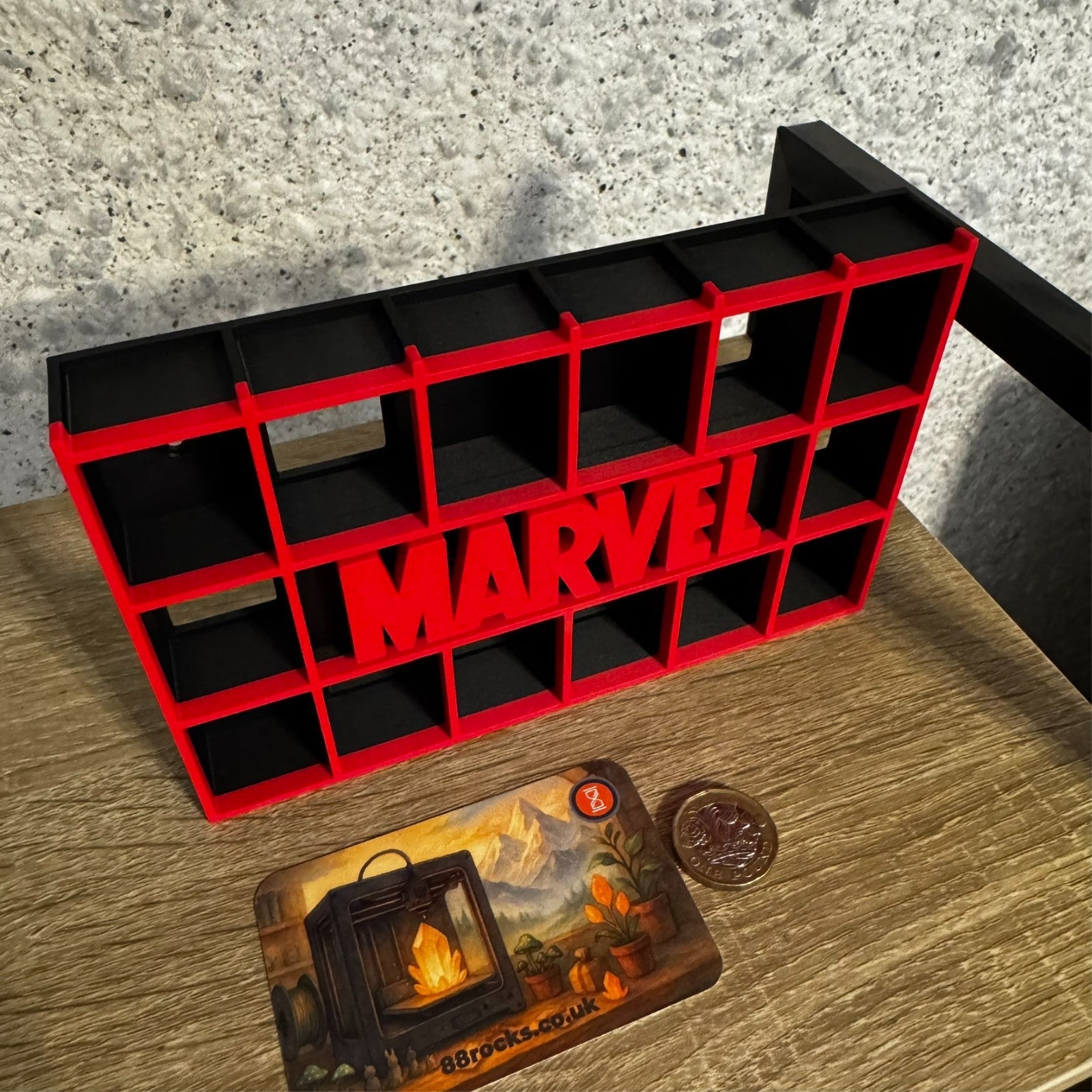 Display Shelf Bitty Pop Marvel themed 20 slots organizer