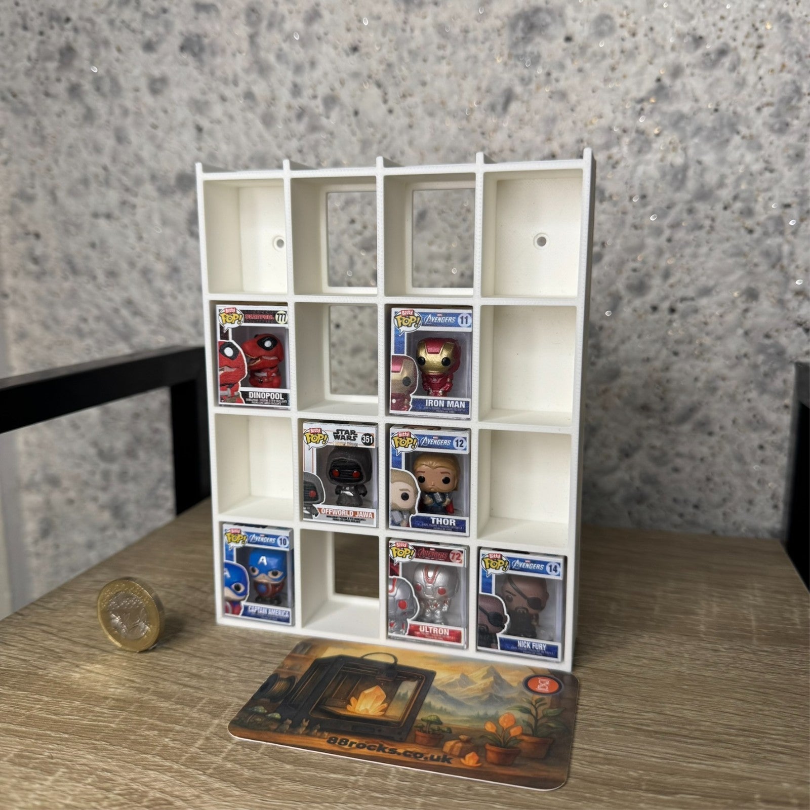 Display Shelf for Bitty Pop 20 slots organizer white