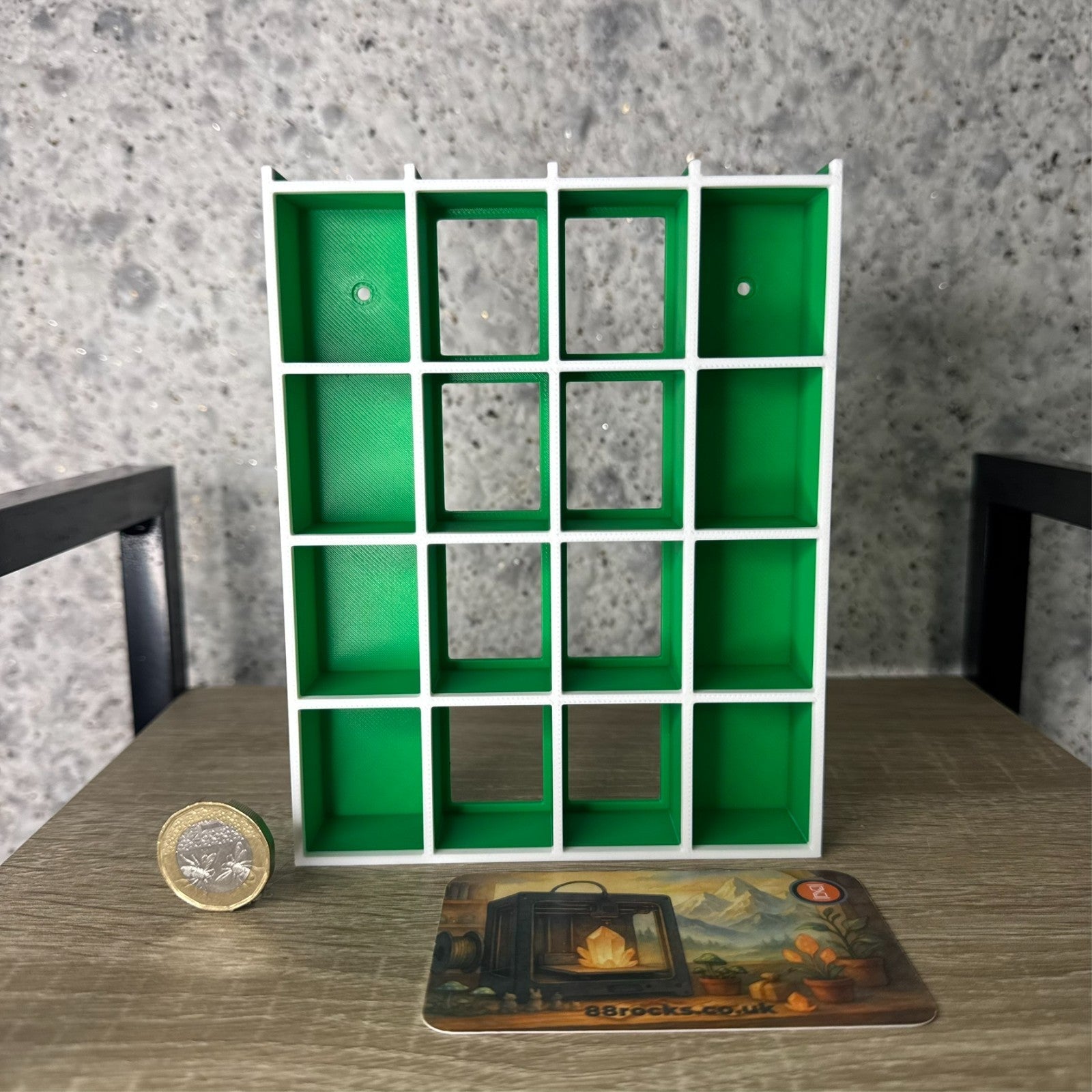 Display Shelf for Bitty Pop 20 slots organizer green white