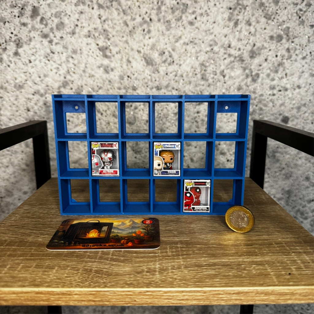 Display Shelf  for Bitty Pop 24 slots blue unit