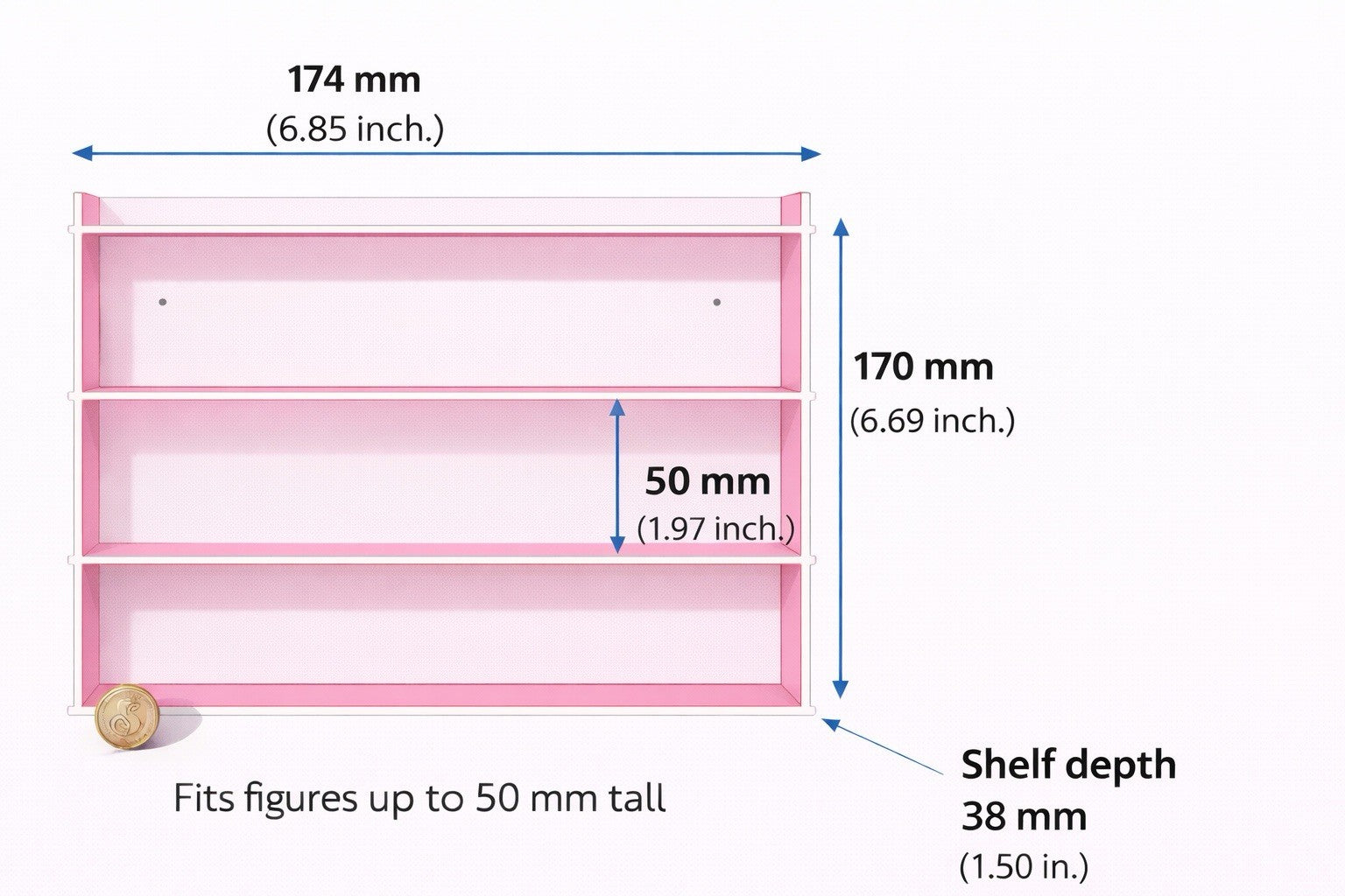 3 Tier Display Shelf for Disney Doorables Mini Figures Collector Stand