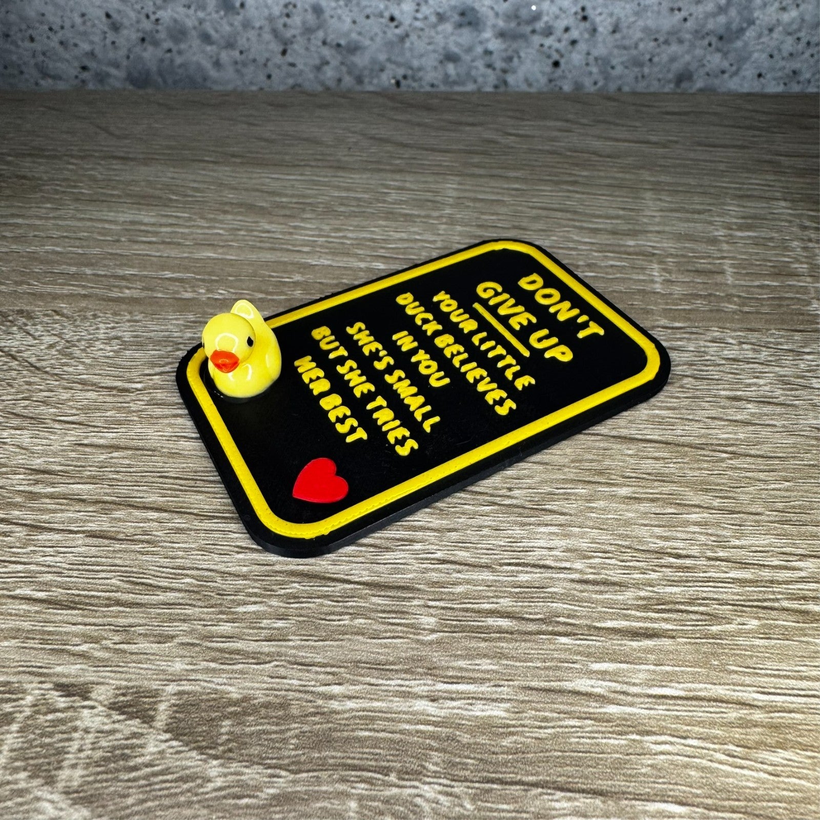 Pocket Hug Duck – Don’t Give Up – 3D Printed Motivation Card
