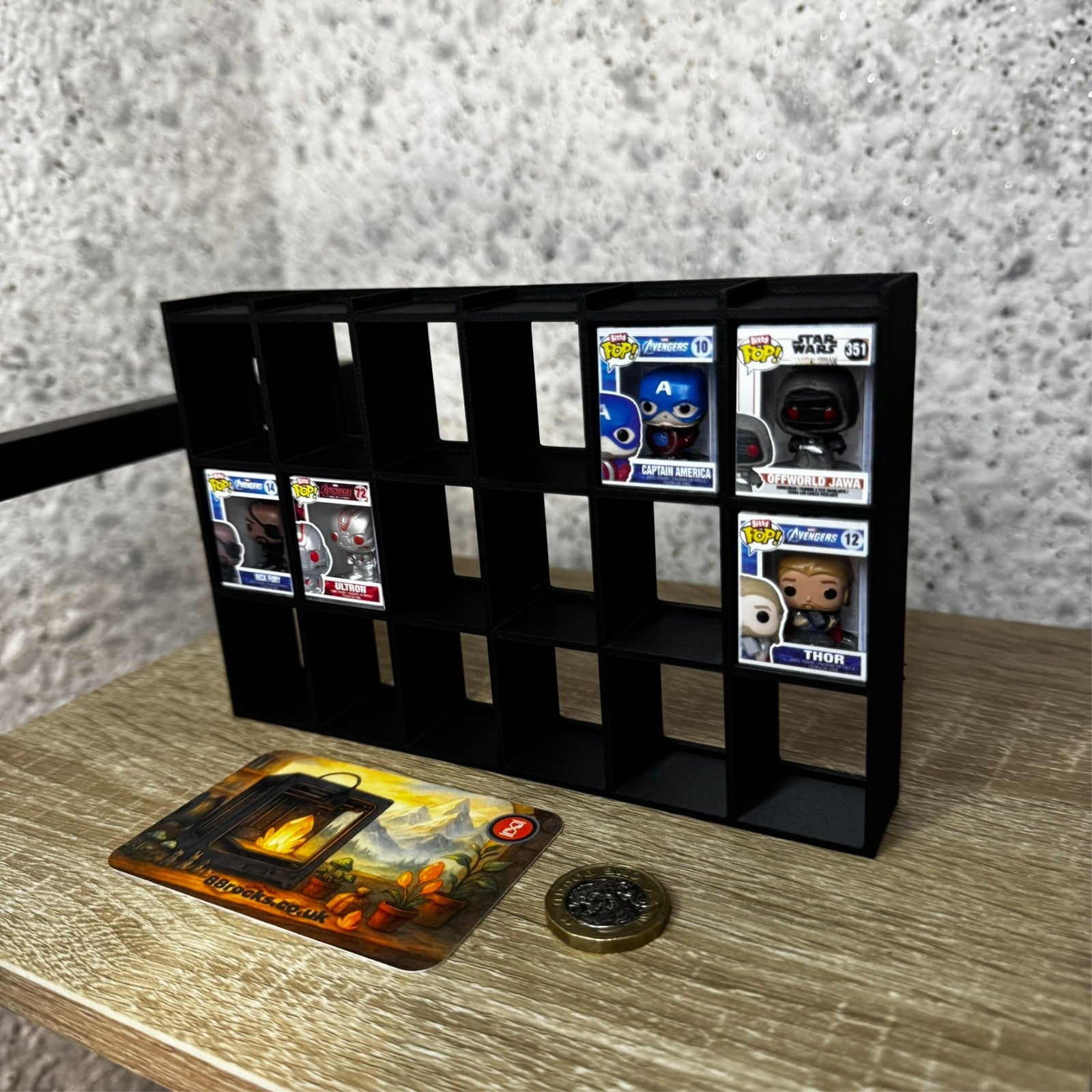 Display Shelf for Bitty Pop 24 slots black unit