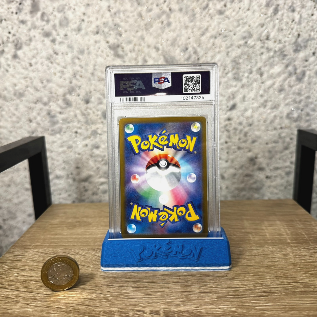Card Display Stand for Pokemon Card in PSA Slab – Collector Display Base(Blue)