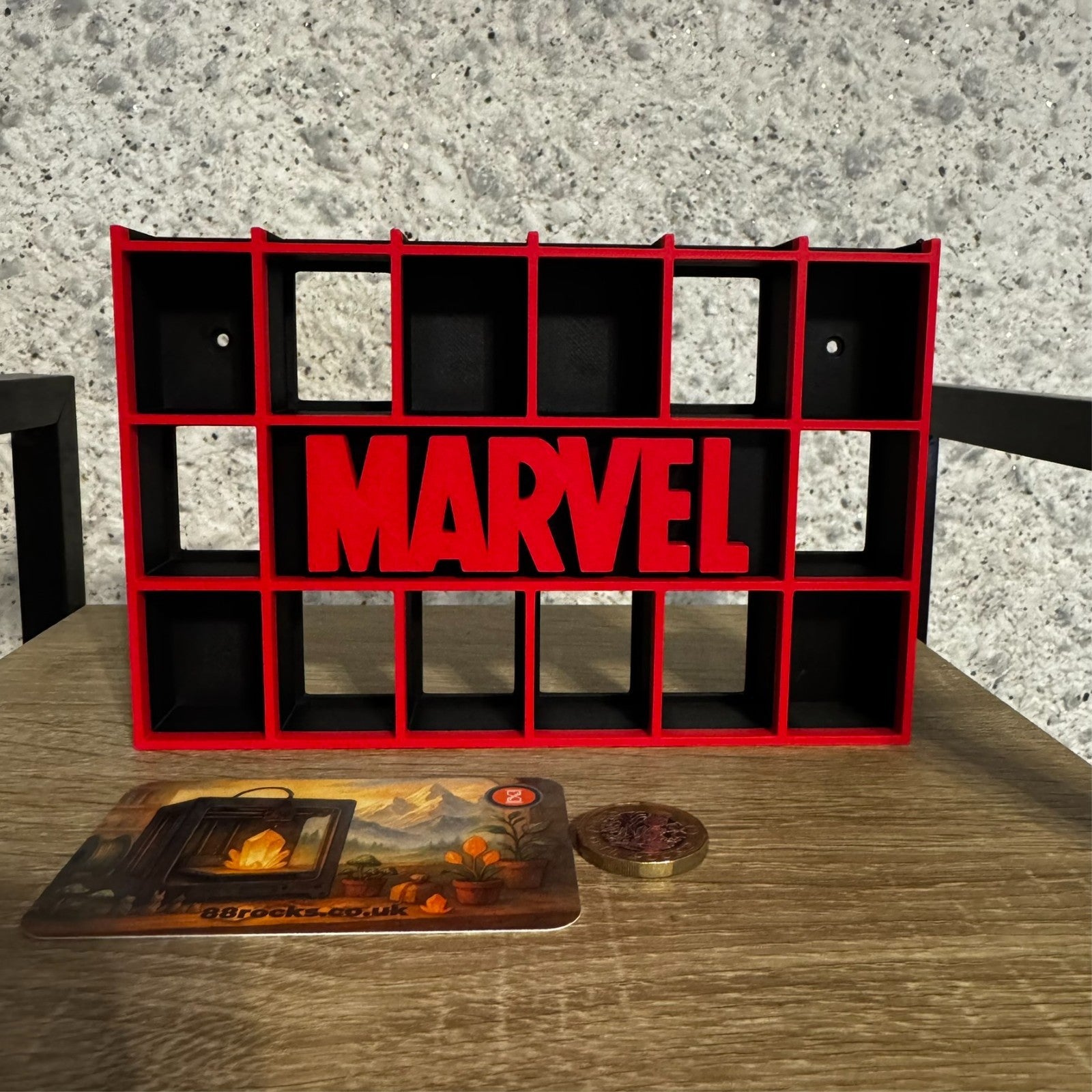 Display Shelf Bitty Pop Marvel themed 20 slots organizer