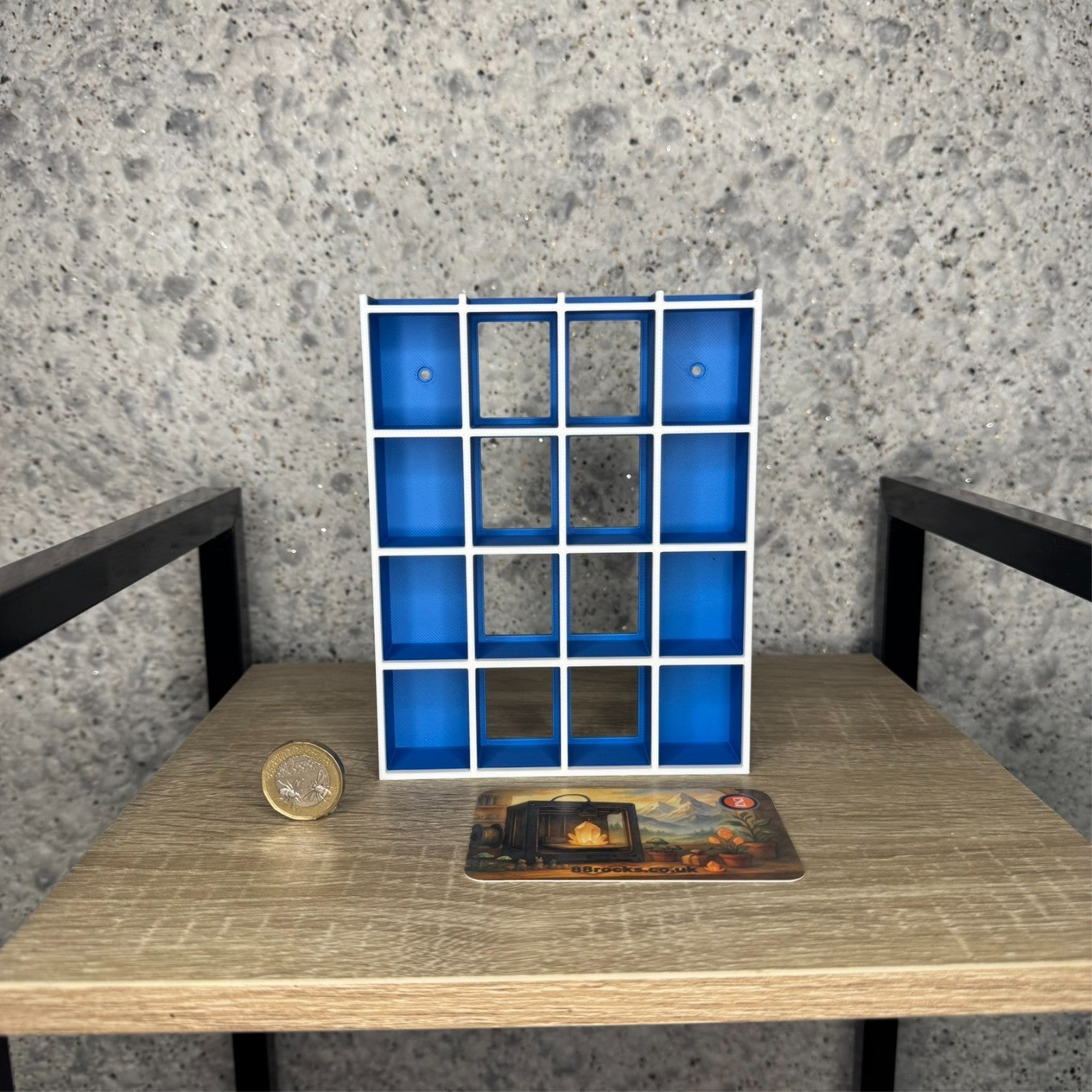 Display Shelf for Bitty Pop 20 slots organizer blue white