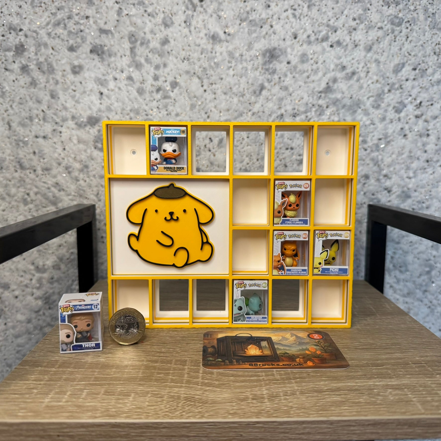 Display Shelf for 18 Bitty Pop Pompompurin themed organizer