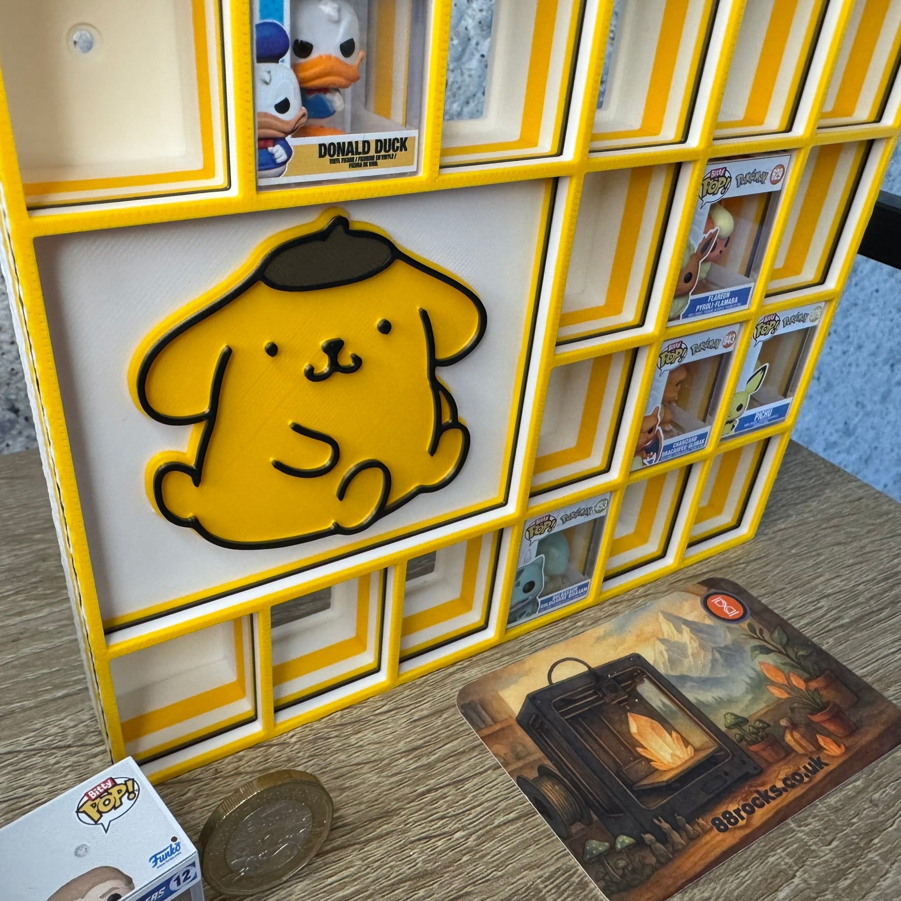 Display Shelf for 18 Bitty Pop Pompompurin themed organizer