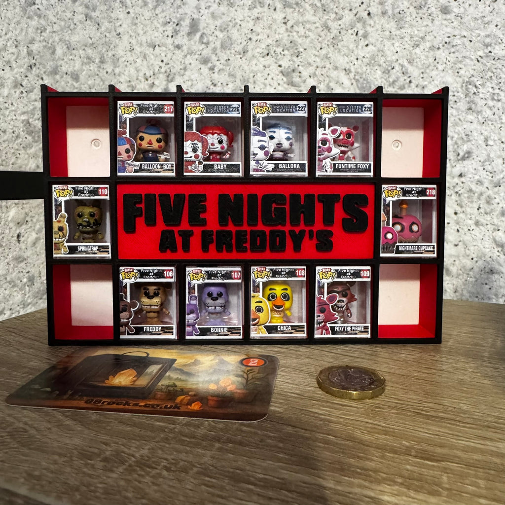 Display Shelf for 20 Bitty Pop Five Nights at Freddys themed organizer