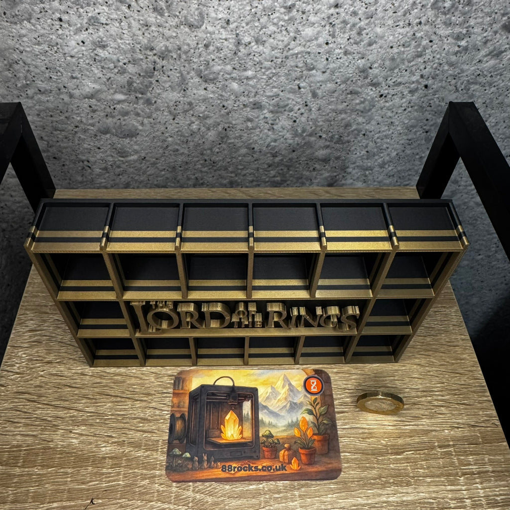 Display Shelf for Bitty Pop The Lord of the Rings themed 20 slots bronze