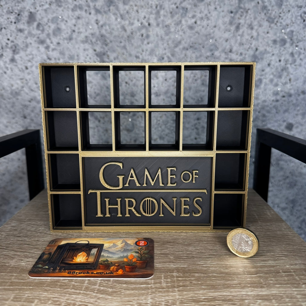Display Shelf for Bitty Pop Game of Thrones themed ,stand, 16 slots