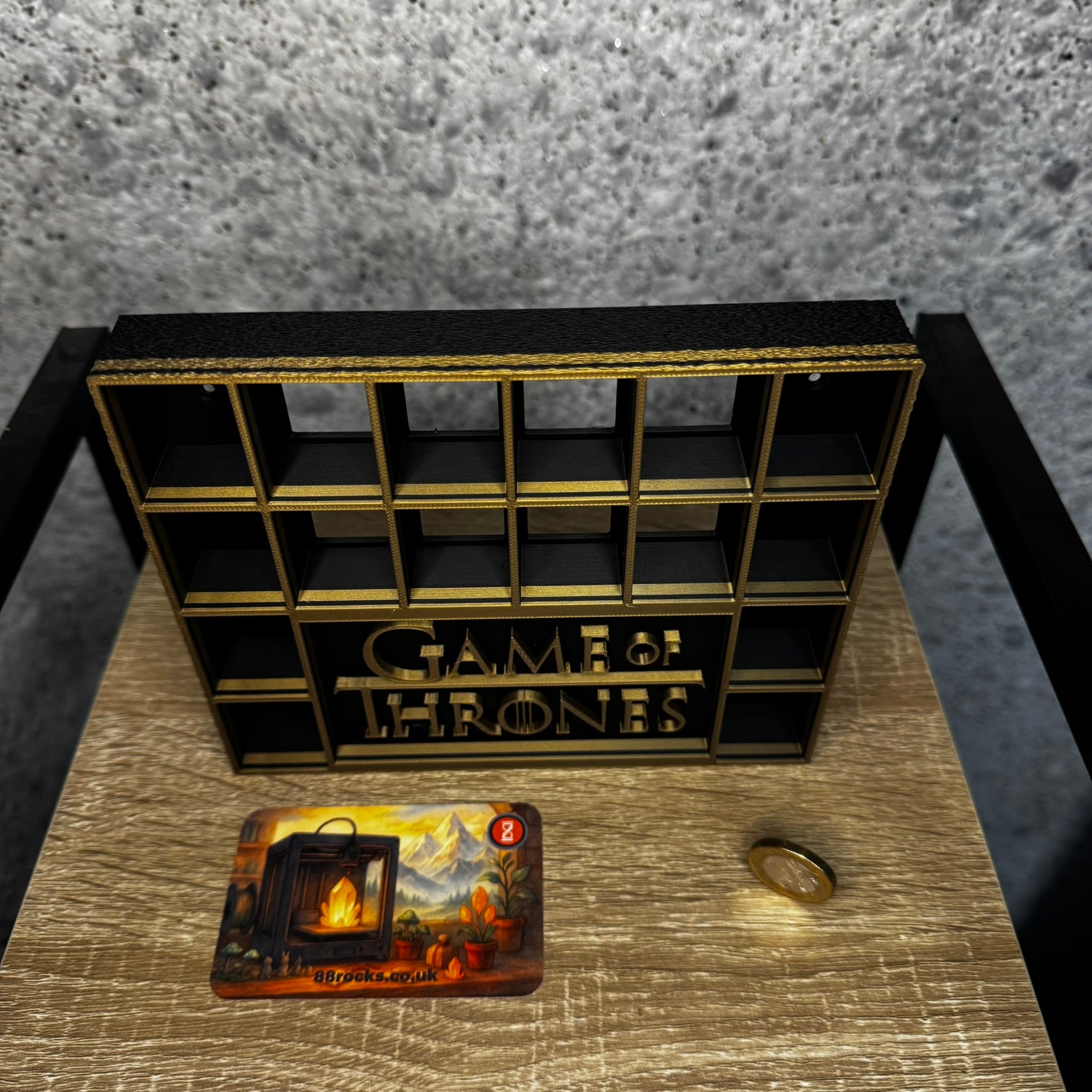 Display Shelf for Bitty Pop Game of Thrones themed ,stand, 16 slots