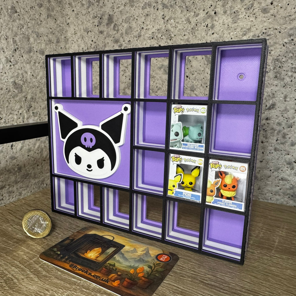 Display Shelf for Bitty Pop Kuromi themed 18 slots