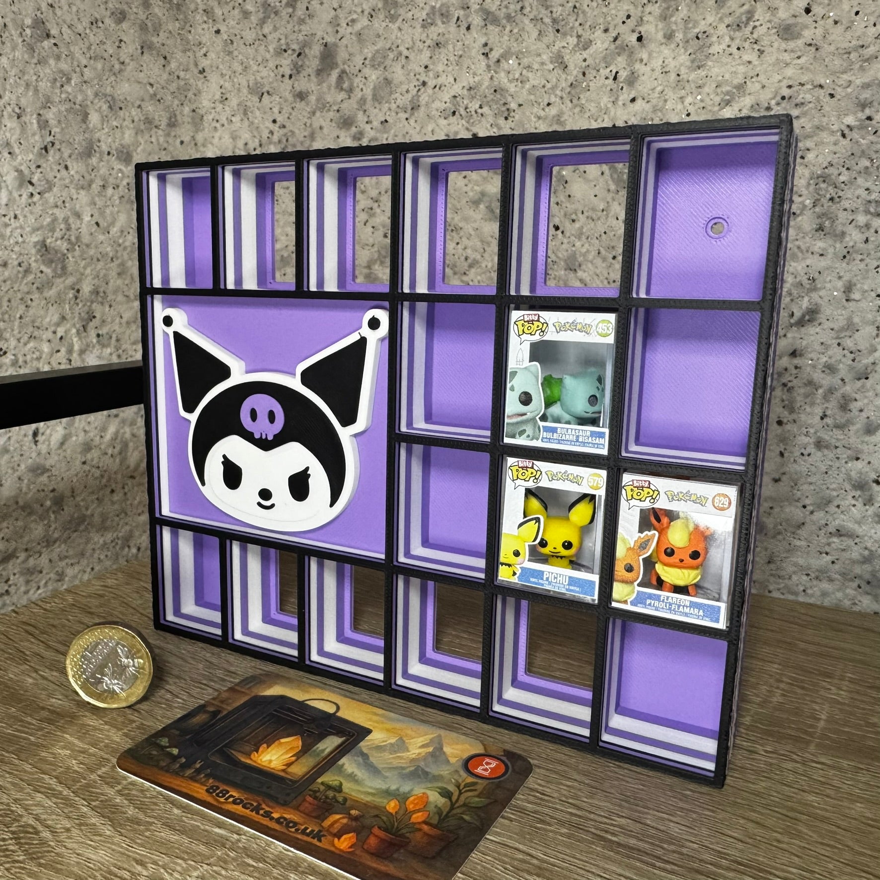 Display Shelf for Bitty Pop Kuromi themed 18 slots
