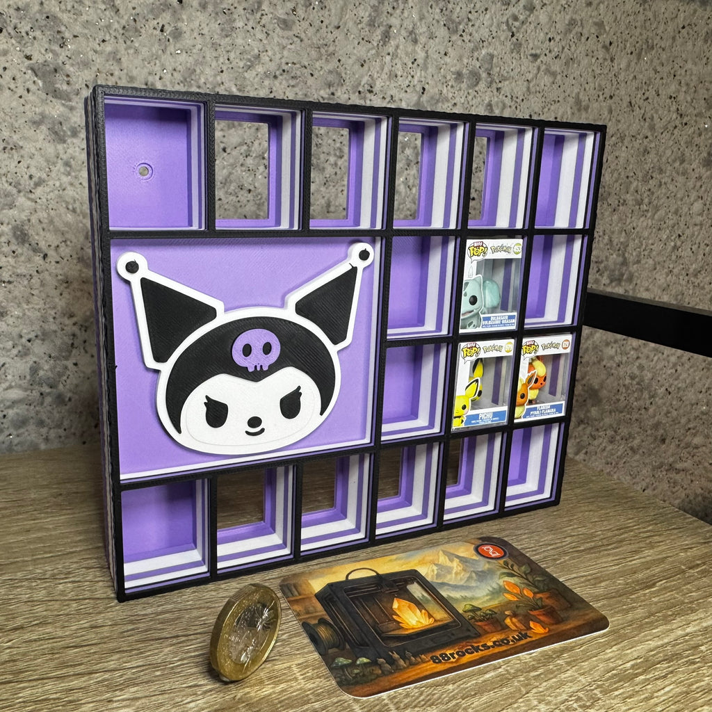 Display Shelf for Bitty Pop Kuromi themed 18 slots