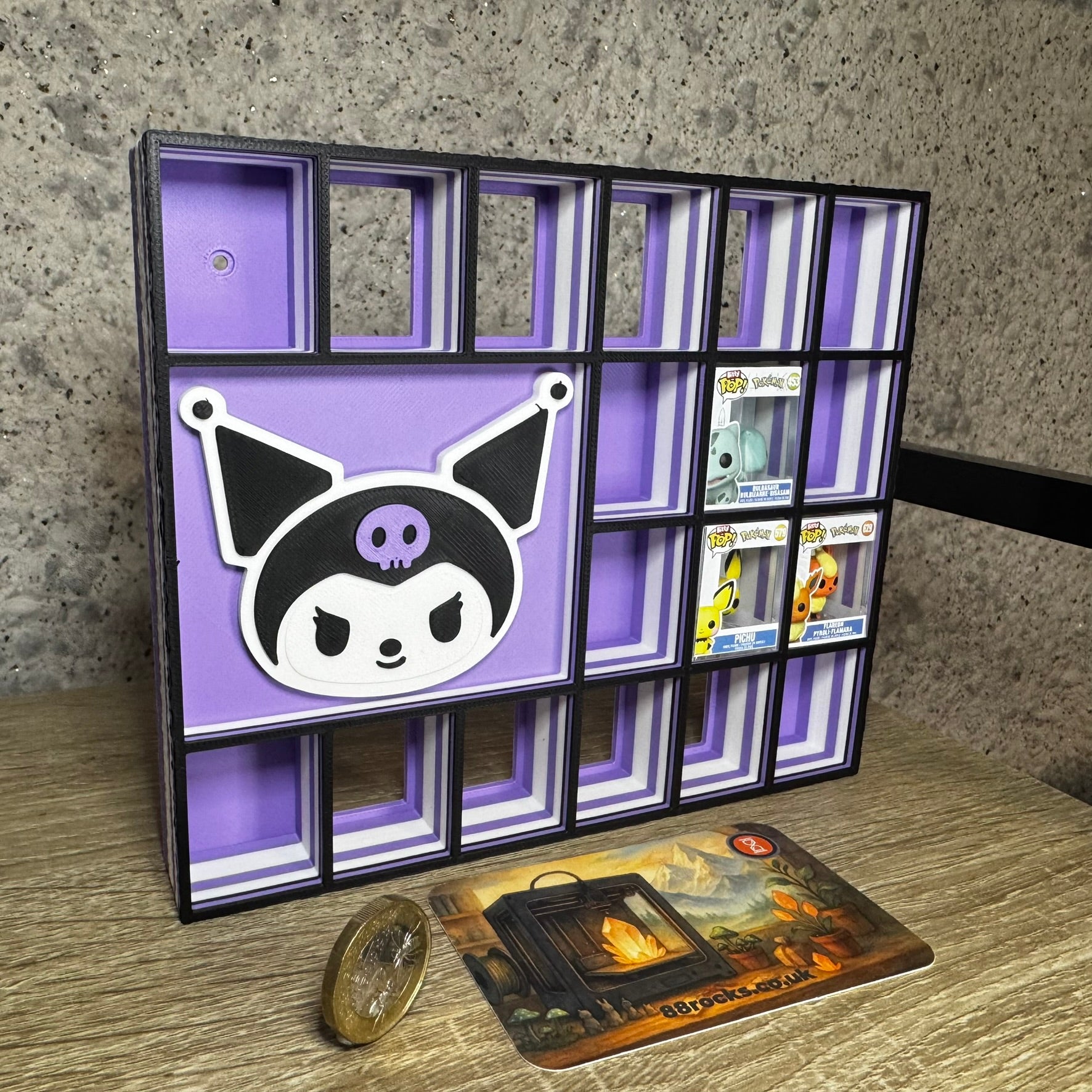 Display Shelf for Bitty Pop Kuromi themed 18 slots