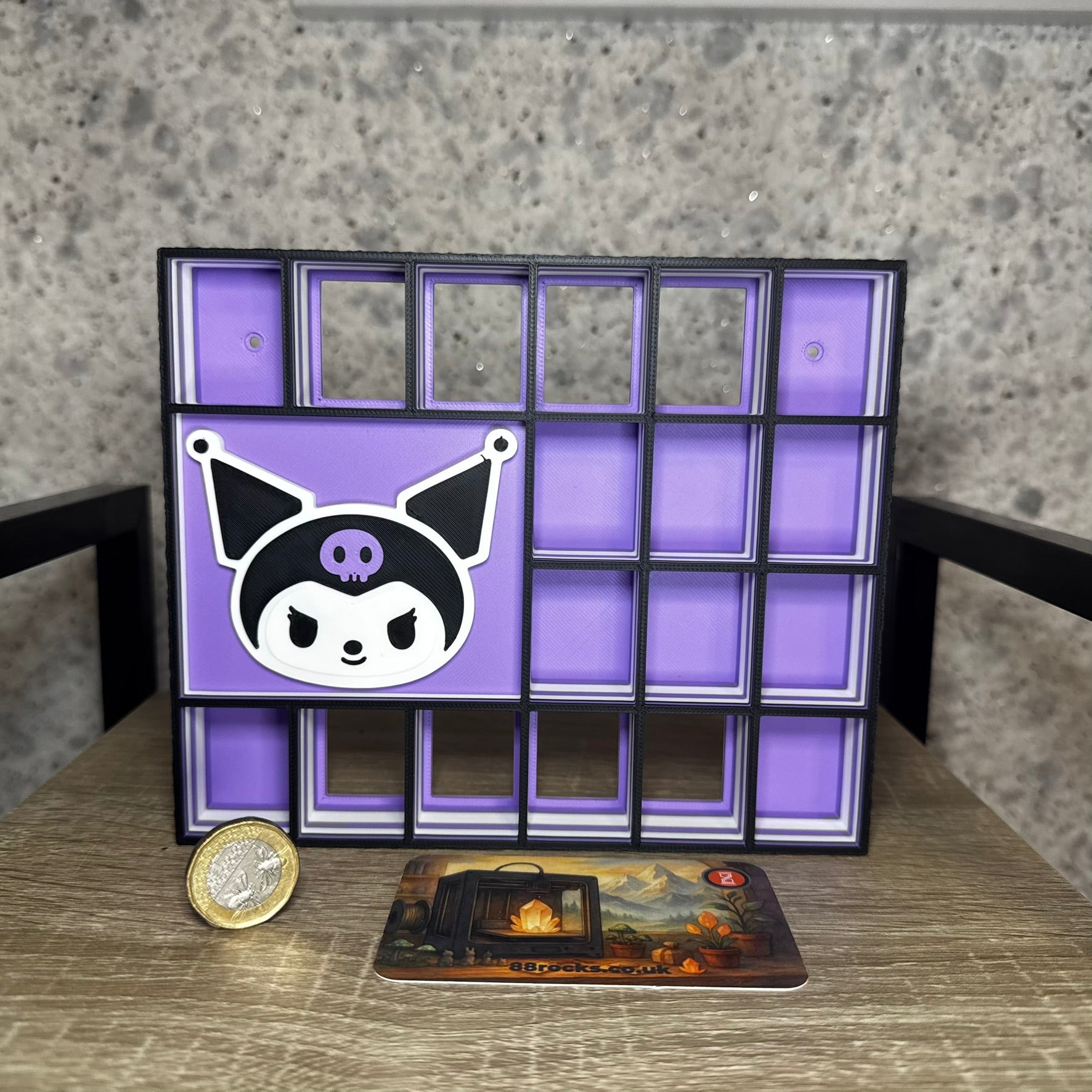 Display Shelf for Bitty Pop Kuromi themed 18 slots
