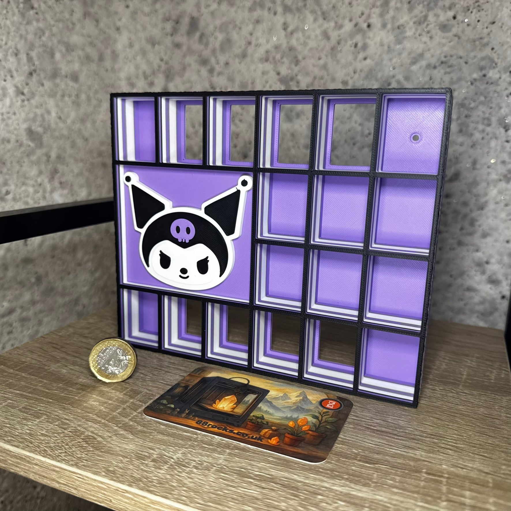 Display Shelf for Bitty Pop Kuromi themed 18 slots