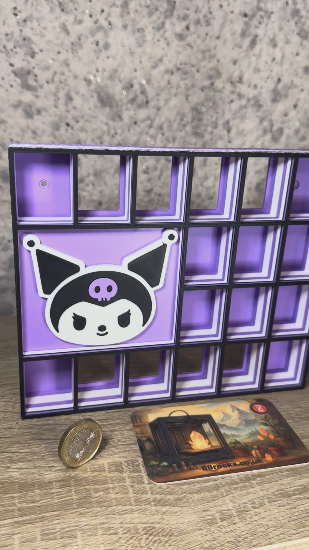 Display Shelf for Bitty Pop Kuromi themed 18 slots